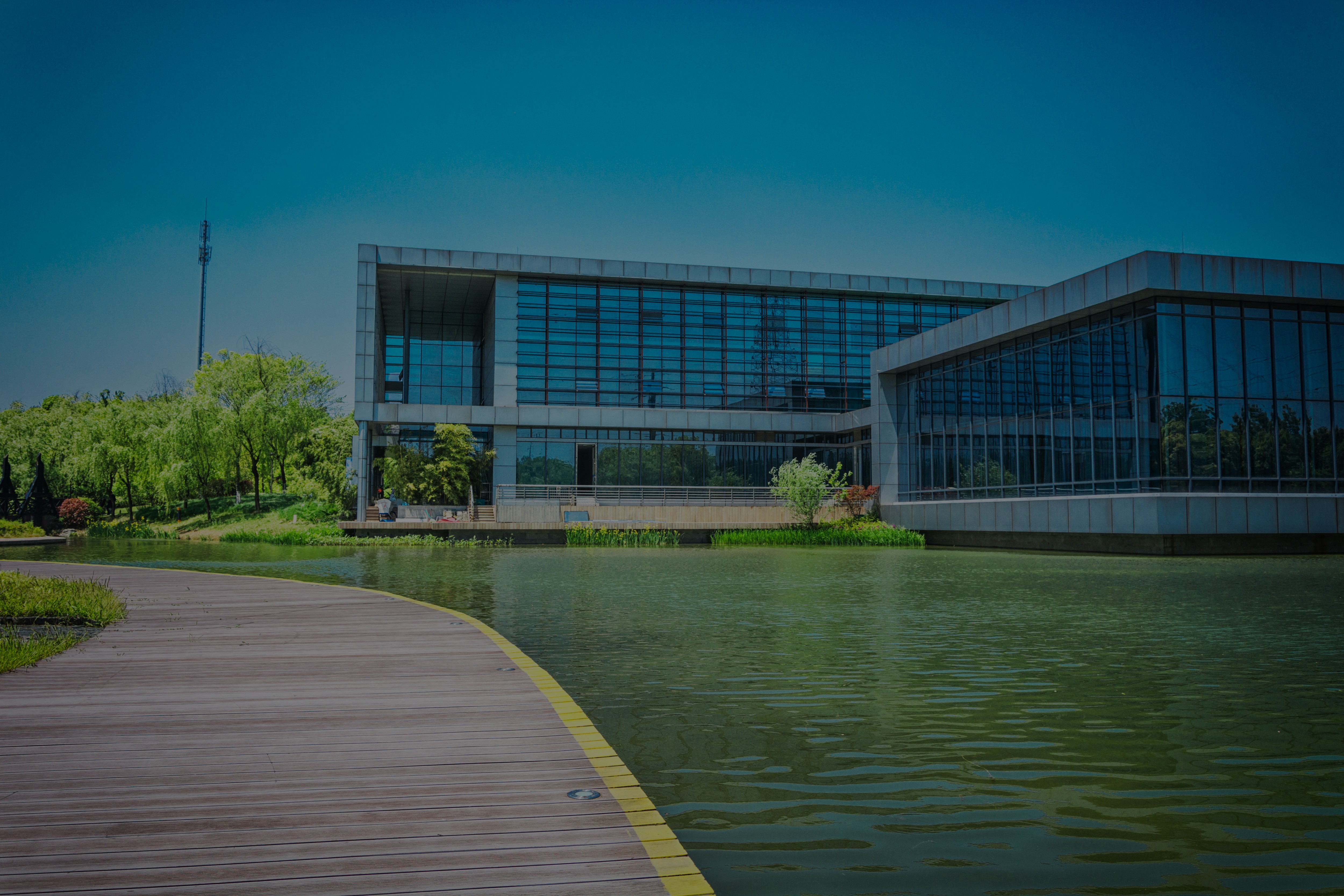 Modern architecture with rusted corten steel facade